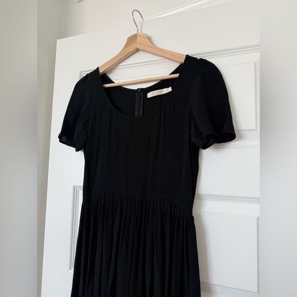 Christy Dawn Scarlet Dress Small black crepe deadstock short sleeve maxi - Picture 4 of 7